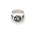 Custom Engraved 17mm Round Top Ring Engraved Signet Ring Personalize Engraving Letters Logo Rings Fashion Men Copper Jewelry