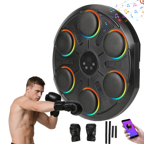 Upgraded Kids Smart Bluetooth Boxing Trainer w/ 5-Target Scoring, Built-in Battery & Music for Home Fitness