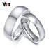 Vnox Basic Wedding Bands Rings for Women Man Customize Name Date Love Info Promise Alliance Anniversary Personalized Gift