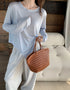 100% Lyocell Elegant Strap Long Sleeve T Vintage Patchwork Design Summer ODM Fabric.