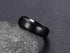 Vnox Personalize Stainless Steel Beveled Edge Brushed Center Ring for Men Women Black Wedding Band Custom Name Letter Date Ring