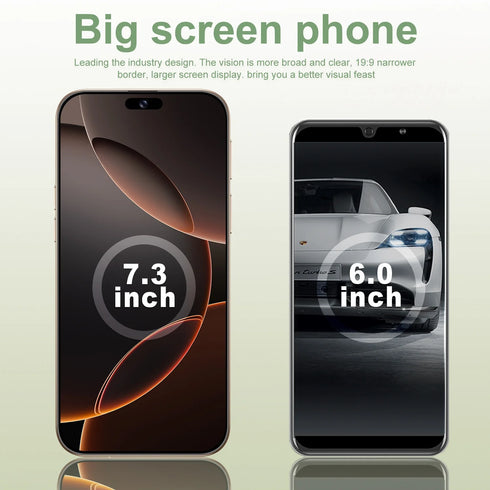 New I16 Pro Max Cross-border Exclusive 5G Phone 7.3" Screen Android 15.0 Dual SIM Overseas Version Direct Sale Source