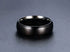 Vnox Personalize Stainless Steel Beveled Edge Brushed Center Ring for Men Women Black Wedding Band Custom Name Letter Date Ring