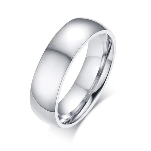 Vnox Basic Wedding Bands Rings for Women Man Customize Name Date Love Info Promise Alliance Anniversary Personalized Gift