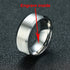 Vnox Personalize Stainless Steel Beveled Edge Brushed Center Ring for Men Women Black Wedding Band Custom Name Letter Date Ring