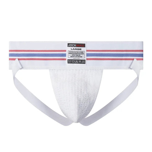 JOCKMAIL sexy men underwear jockstrap homme mens jockstrap underwear man thong jockstrap gay jock strap cotton Breathable white