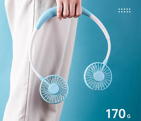 USB Fan With Aromatherapy diffuser Portable Electric Fan Mini Cooling fan Rechargeable Hanging Neck Fan With Light