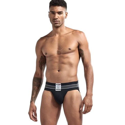 JOCKMAIL sexy men underwear jockstrap homme mens jockstrap underwear man thong jockstrap gay jock strap cotton Breathable white