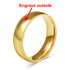 Vnox Personalize Stainless Steel Beveled Edge Brushed Center Ring for Men Women Black Wedding Band Custom Name Letter Date Ring