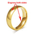 Vnox Personalize Stainless Steel Beveled Edge Brushed Center Ring for Men Women Black Wedding Band Custom Name Letter Date Ring