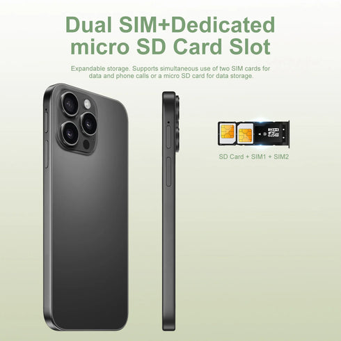 New I16 Pro Max Cross-border Exclusive 5G Phone 7.3" Screen Android 15.0 Dual SIM Overseas Version Direct Sale Source