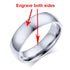 Vnox Personalize Stainless Steel Beveled Edge Brushed Center Ring for Men Women Black Wedding Band Custom Name Letter Date Ring