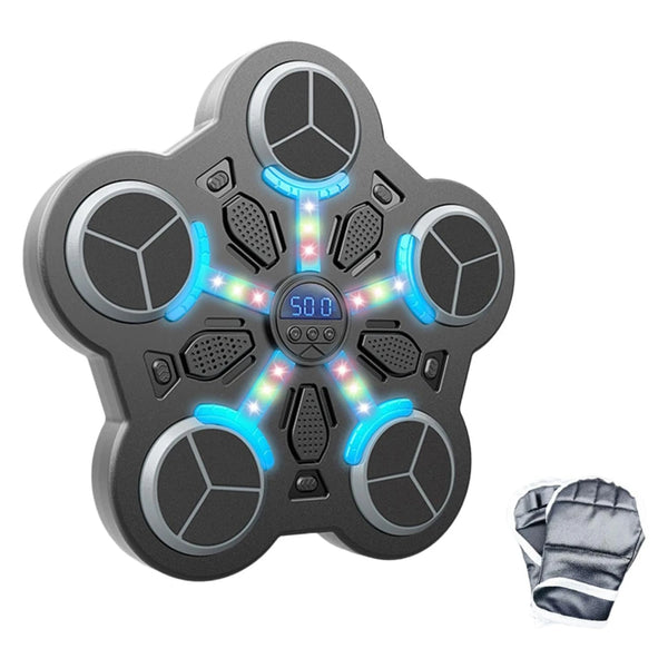 Upgraded Kids Smart Bluetooth Boxing Trainer w/ 5-Target Scoring, Built-in Battery & Music for Home Fitness