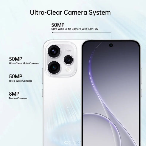 Eu version smartphone OPPO Reno15 5G 8GB+512GB Blue,Snapdragon 7 Gen 4,6500mAh,80W ,6.59inches,50MP OIS Camera,Official Warranty