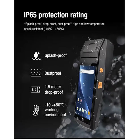 5.5 Inch Android 11 4+64G Rugged Mobile Computer PDAs for Parking Charging System Payment Terminal Handheld PDA