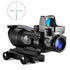 Adjustable 4x32 Red Dot 1x 4x Scope Red Dot Tactical Scope 20mm Rail Scope for Hunting