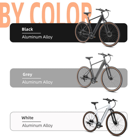 YANGOR 250W Electric Bike, 28" Ultra-Light Frame, Long Range, city & Road Bicycle, Suitable for Both Men and Women E-bike CE EU