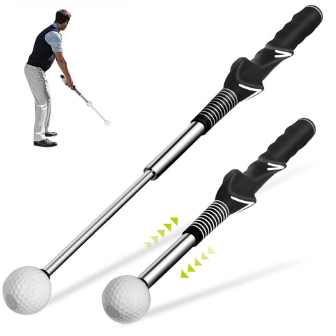 Golf Retractable Swing Trainer Golf Swing Retractable Stick Superior Golf Training Aid, Strength Training for Improved Shot Swin