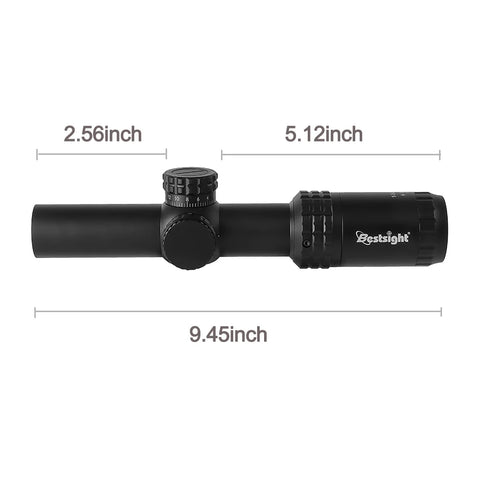 1-5X24 Tactical Optical Scope Red and Green Illuminated Reticle Hunting Scopes Compact Scope Sight