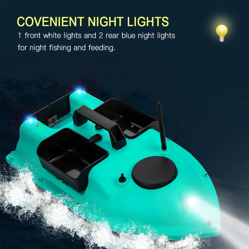 Modern GPS Fishing Bait Boat with 3 Bait Containers 12000mAh Wireless Bait Boat with Automatic Return Function Various styles