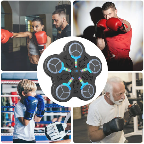 Upgraded Kids Smart Bluetooth Boxing Trainer w/ 5-Target Scoring, Built-in Battery & Music for Home Fitness