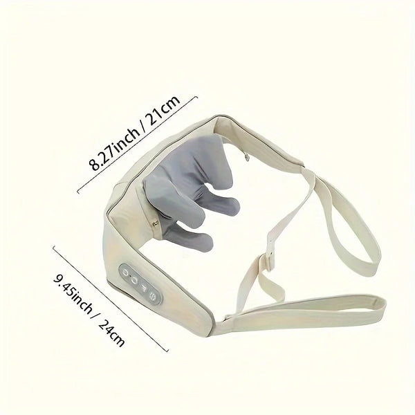 Neck Shoulder Massage Shawl Relaxer Cervical Spine Muscle Heated Trapezius Massager Press Kneading Charging