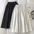 Women Black skirt midi High waist korean style Pleated a line Vintage Clothing 2026 new Summer Casual Fashion Ladies Work Wear