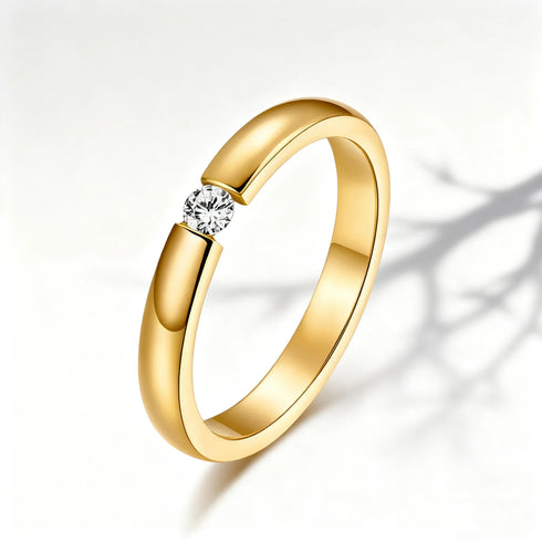 Custom Couple Rings Gift with Card Women Men PVD Plated Gold Name Rings Love Wedding Bands Personalized Name Ring Wedding Gifts