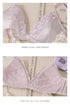 French Style Lingerie Set for Women, Thin Non-Wired Triangle Cup Bra, Lace & Embroidery Design
