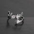 Custom Double First Name Finger Ring For Women Men Personalized Couple Family Gift Gold Color Stainless Steel Metal Jewelry
