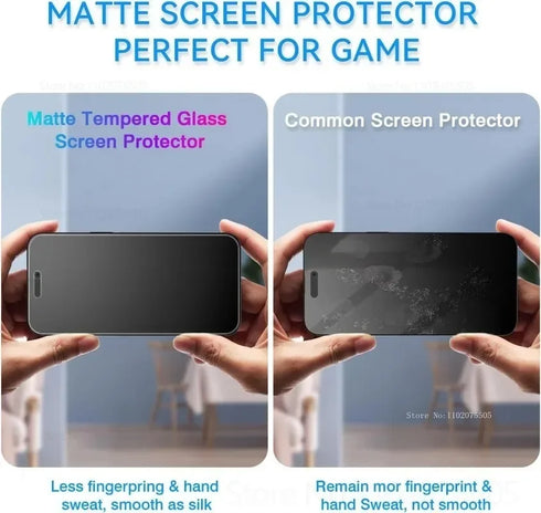 3Pcs Matte Tempered Glass Film for iPhone 17 16 15 14 Pro Max 17 Air Screen Protector for iPhone 13 12 11 Pro 16e 15 Plus XS XR