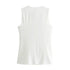 MUJER 2025 White Sleeveless Vest Women Button Summer Vests for Women Jacket Pink Vest Top Women Streetwear Women's Tailored Vest
