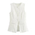 MUJER 2025 White Sleeveless Vest Women Button Summer Vests for Women Jacket Pink Vest Top Women Streetwear Women's Tailored Vest