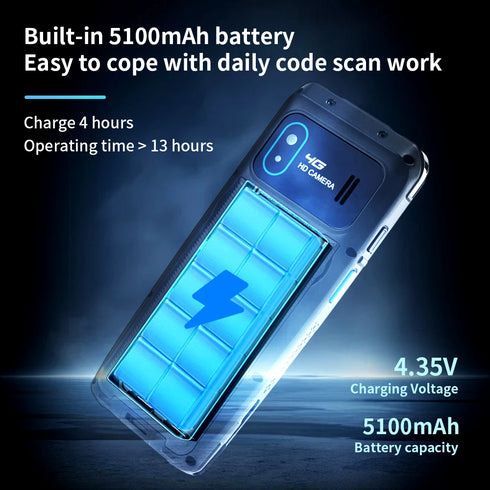 YK957 Android 2d Qr Code Reader Handheld Terminal Pda Android Barcode Scanner With Nfc Rfid Reader Medical Device Pdas 4+64g