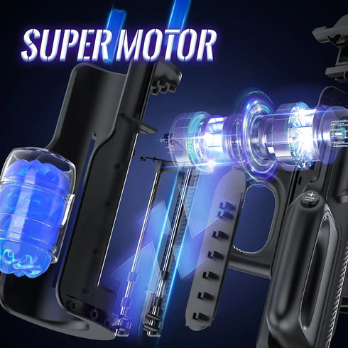 Dual Handles Leten King Sex Machine Electric Thrusting Male Masturbator Orgasm Adult Toys 2 Soft Sleeve Voice Penis Stimulator