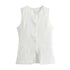 MUJER 2025 White Sleeveless Vest Women Button Summer Vests for Women Jacket Pink Vest Top Women Streetwear Women's Tailored Vest