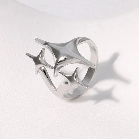 LATS Stainless Steel Gold Color Rings for Women Men 2024 Colorfast Popular Party Personalized Exaggerated Charms Jewelry Gifts