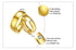 Custom Couple Rings Gift with Card Women Men PVD Plated Gold Name Rings Love Wedding Bands Personalized Name Ring Wedding Gifts