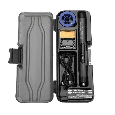 USB Soldering Iron Mini Small Soldering Iron Set Portable Household Type-C Interface 600mAh Battery Adjustable Temperature