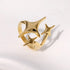 LATS Stainless Steel Gold Color Rings for Women Men 2024 Colorfast Popular Party Personalized Exaggerated Charms Jewelry Gifts