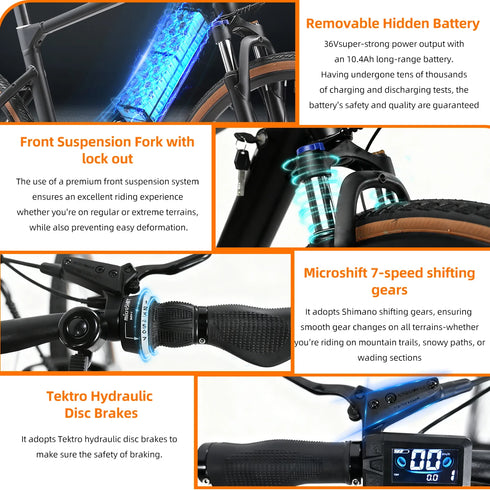 YANGOR 250W Electric Bike, 28" Ultra-Light Frame, Long Range, city & Road Bicycle, Suitable for Both Men and Women E-bike CE EU