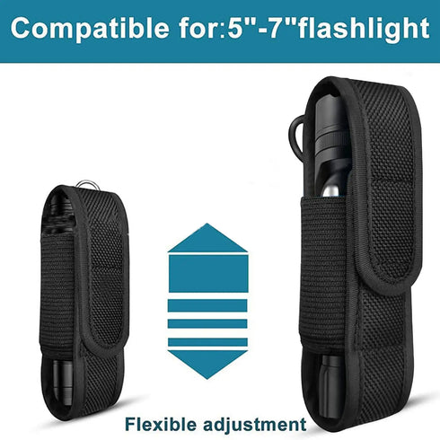 Flashlight Cover Case Flashlight Pouch LED Torch Cover LED Torch Nylon Protective Cover for Hunting Camping Outdoor Hiking
