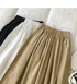 Women Black skirt midi High waist korean style Pleated a line Vintage Clothing 2026 new Summer Casual Fashion Ladies Work Wear