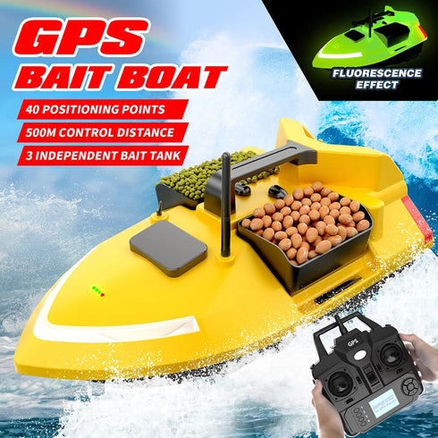 Modern GPS Fishing Bait Boat with 3 Bait Containers 12000mAh Wireless Bait Boat with Automatic Return Function Various styles