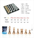 Magnetic International Chess Pieces Set, Folding Table Board, 3 Different Size, 36x31cm King 7.2cm