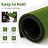 Golf Hitting Mat, 5 ft x 3 ft Artificial Turf Golf Practice Mat w/ 2 Golf Rubber Tees & 2 Alignment Sticks, Portable Golf