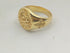 Custom Engraved 17mm Round Top Ring Engraved Signet Ring Personalize Engraving Letters Logo Rings Fashion Men Copper Jewelry