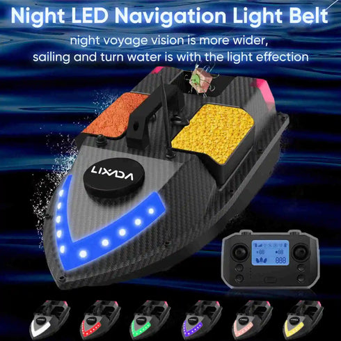 Modern GPS Fishing Bait Boat with 3 Bait Containers 12000mAh Wireless Bait Boat with Automatic Return Function Various styles
