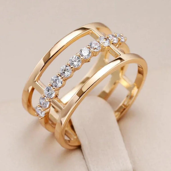Creative Exquisite Green Glass Vines Ring For Women Birthday Accessories Gifts Custom Jewelry