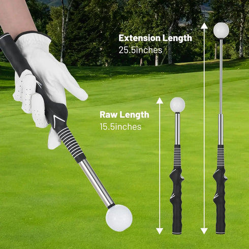 Golf Retractable Swing Trainer Golf Swing Retractable Stick Superior Golf Training Aid, Strength Training for Improved Shot Swin